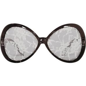 Zwarte Bril met Sexy Wit Kant