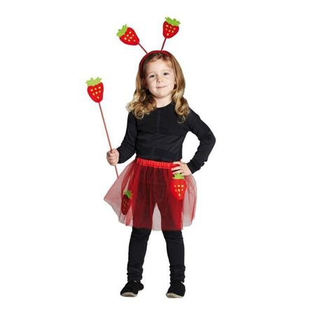 Aardbei accessoire setje met tutu 3 stuks