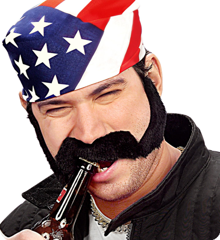 ADHESIVE SIDEBURNS & MOUSTACHE