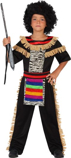 Afrikaanse Zulu Krijger Outfit voor Jongens