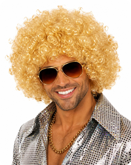 Afro disco Pruik Blond Oversize