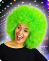 Afro perruque vert vif
