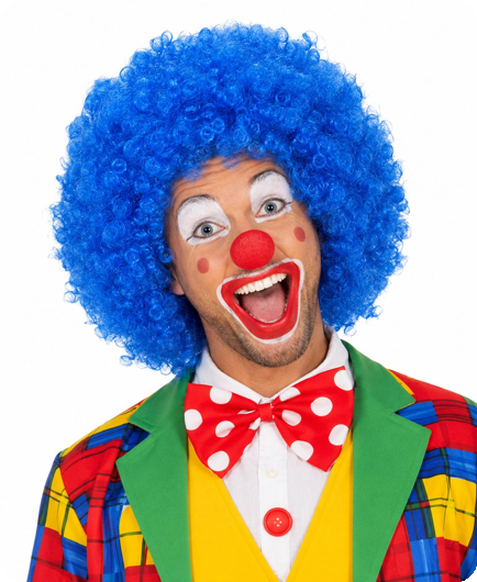 Afro pruik jumbo Blauw