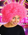 Afro pruik jumbo fuchsia