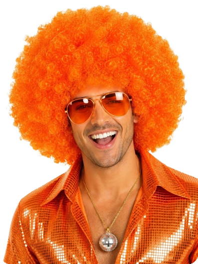 Afro wig orange