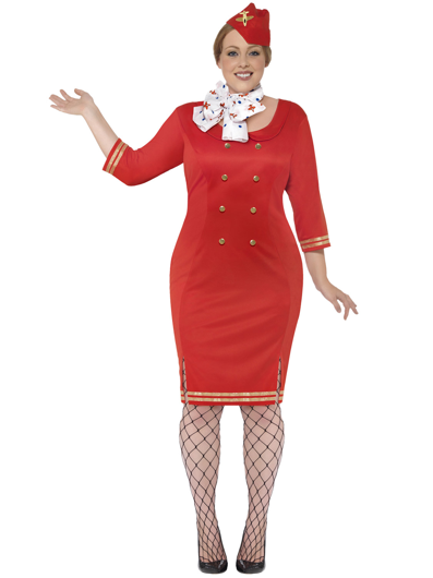 Air hostess costume red