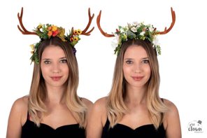 antlers with floral diadem