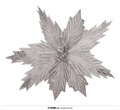 Argent Déco Fleur de Noël 25cm