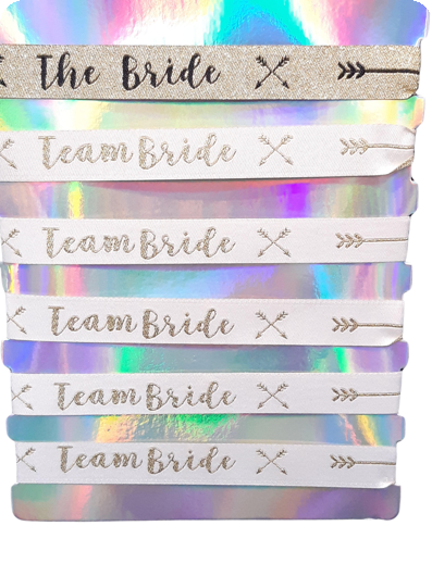 Armbandjes team bride + bride to be 6 stuks