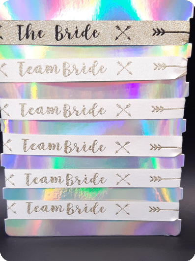 Armbandjes team bride + bride to be 6 stuks