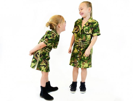 army leger jurk voor meisjes