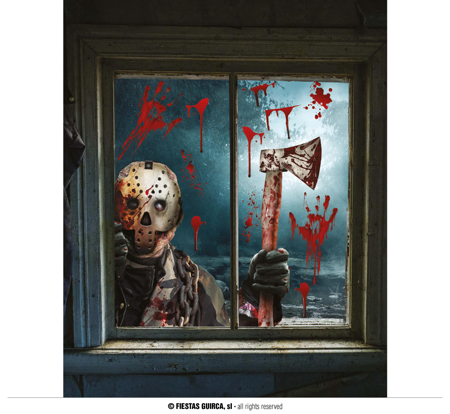 Autocollant d'Halloween électrostatique meurtrier 30X40 CM