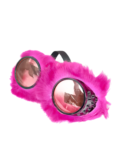 Aviator sunglasses with marabou Fuchsia