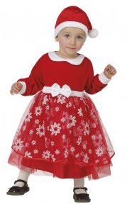 Baby Kerstoutfit met Rode Tutu en Sneeuwvlokken