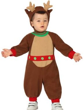 Baby Rendierpak met Gewei - Kerstkostuum
