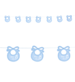 baby shower garland with blue bibs 2.75m
