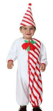 Baby zuurstok kostuum kerst