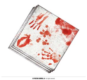 bag 12 napkins blood 33x33 cm.