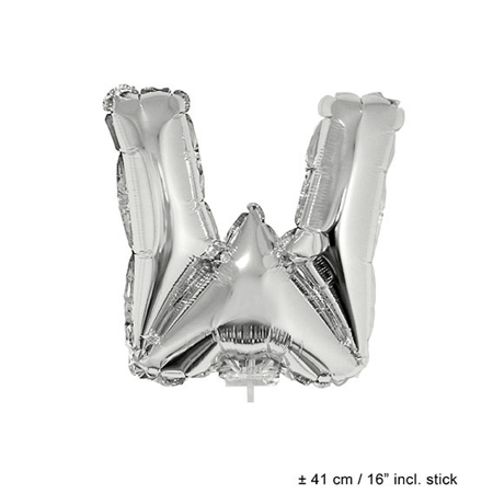 Ballon aluminium Lettre W 16 inch argent