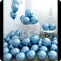 Ballon chrome blauw 10 stuks