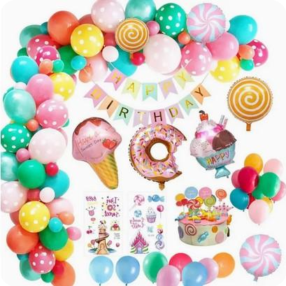 Ballon deco set Lollipop en donut