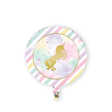 Ballon en aluminium licorne étincelante (46cm)