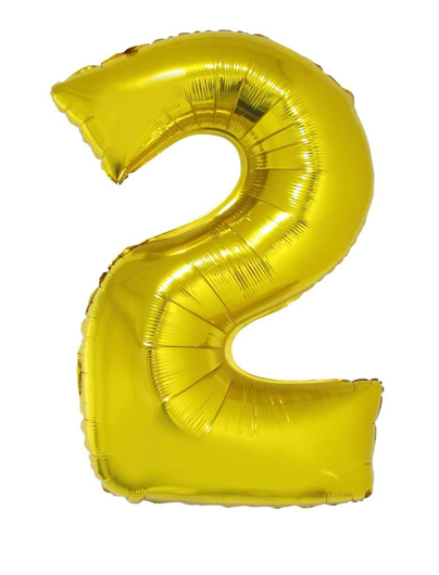 Ballon en aluminium numéro 2 or