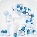 ballon set blauw/wit/zilver