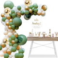 ballon set groen/goud/wit