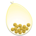 Ballonnen + confetti goud 6 stuks