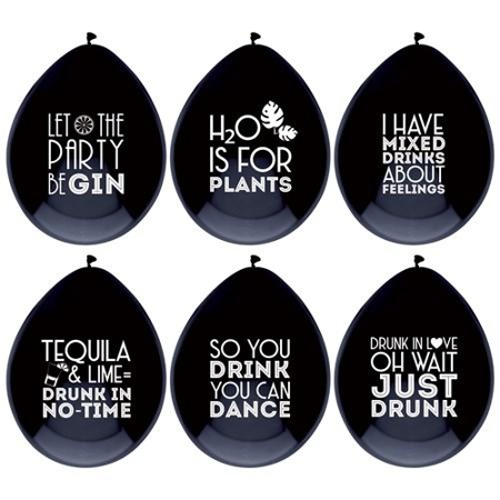 Ballonnen Drink quotes 30cm 6st