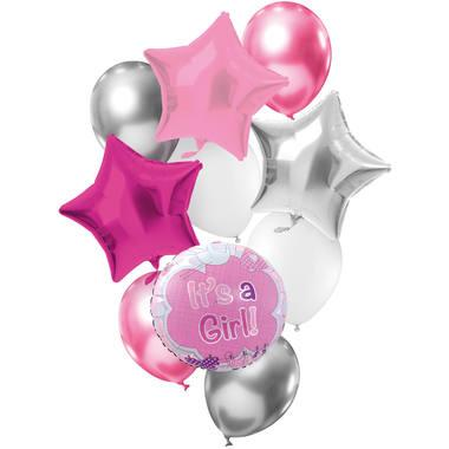 Ballonnen Set It s a Girl  Roze