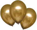 Ballons chrome goud 12 stuks