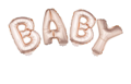 Ballonset 16 inch baby roze met lint 5m