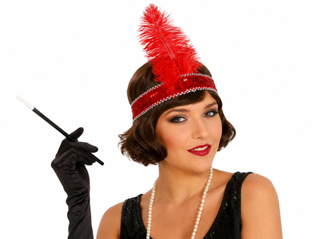 Bandeau Charleston rouge
