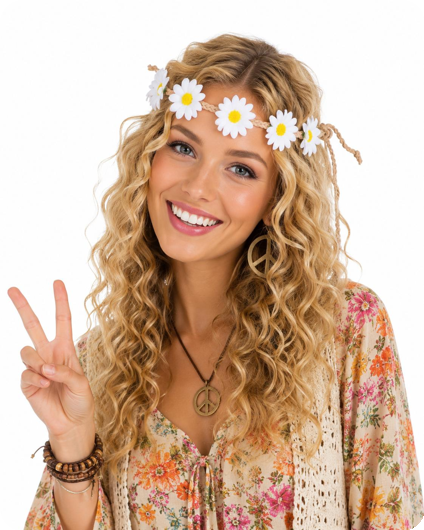 Bandeau hippie avec fleurs (marguerite)