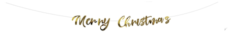 bannière de joyeux Noël en or