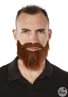 barbe brune et moustache