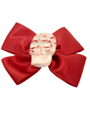 Barrette crâne rouge