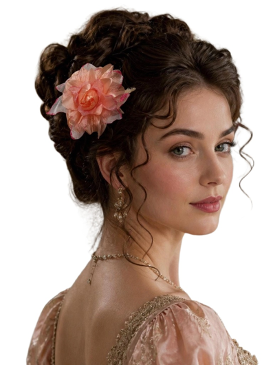 Barrette/fleur broche