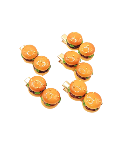 barrettes petites hamburgers 5 pièces