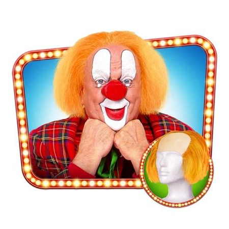 Bassie clown pruik oranje