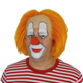 Bassie clown wig Orange