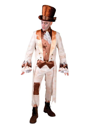 Beige Vintage Bruidegom Kostuum - Halloween Edition
