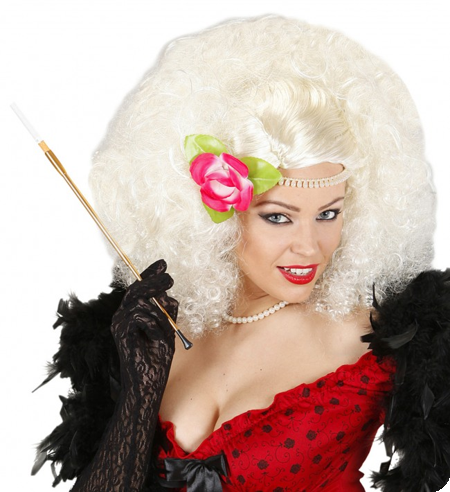 Belle Époque Damespruik met Elegante Bloem