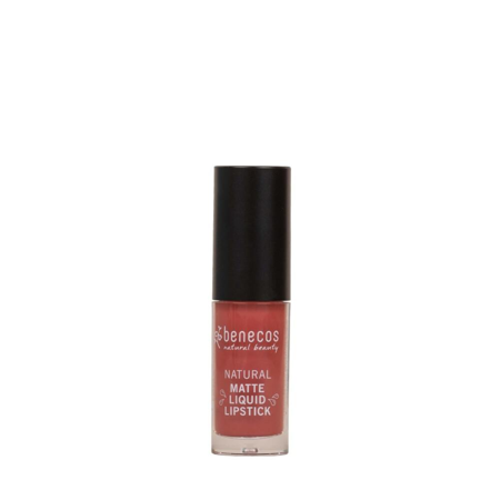 benecos natural matte liquid lipstick rosewood romance