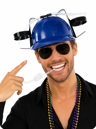 Bierhelm Blauw - Party Drinkhelm