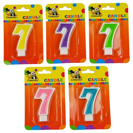 Birthday candle with number 7