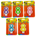 Birthday candle with number 8