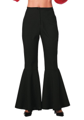 black 70s pants for women